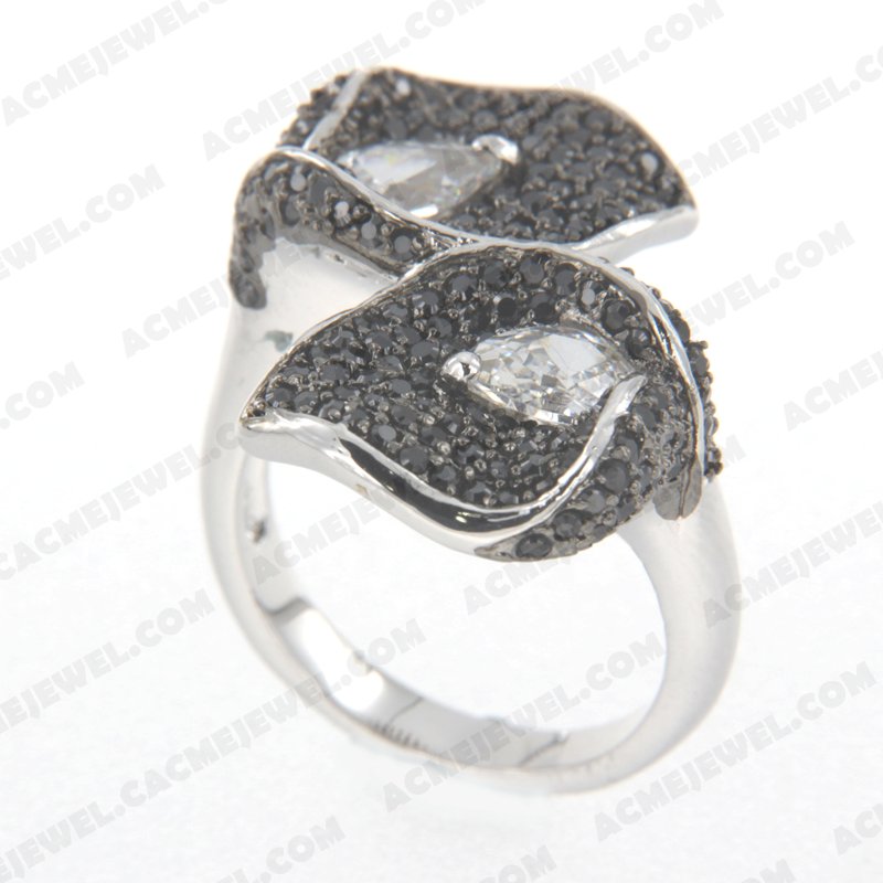 Rings Brass Shiny Rhodium / Black