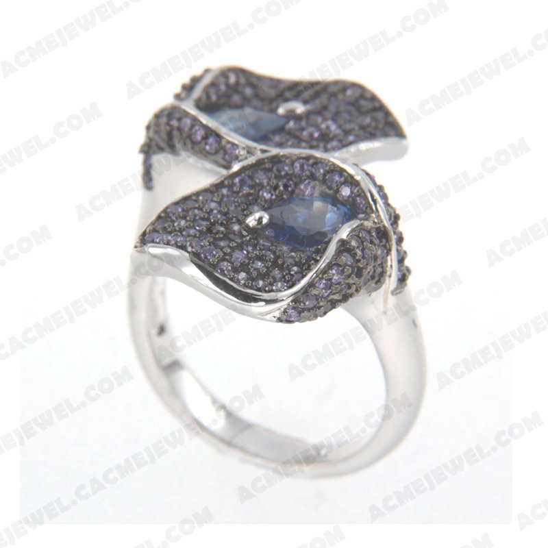 Rings Brass Shiny Rhodium / Black