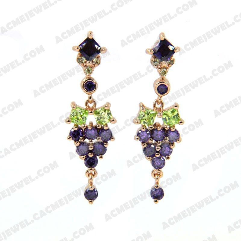 Earrings Silver / Brass  Rose gold plating