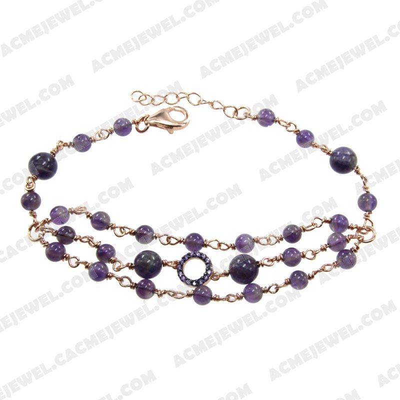 Bracelets & Bangles Silver / Brass  2-tone(rose gold / black rhodium plating)