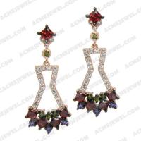   Earrings Silver / Brass  2-tone(black rhodium / rose gold plating)