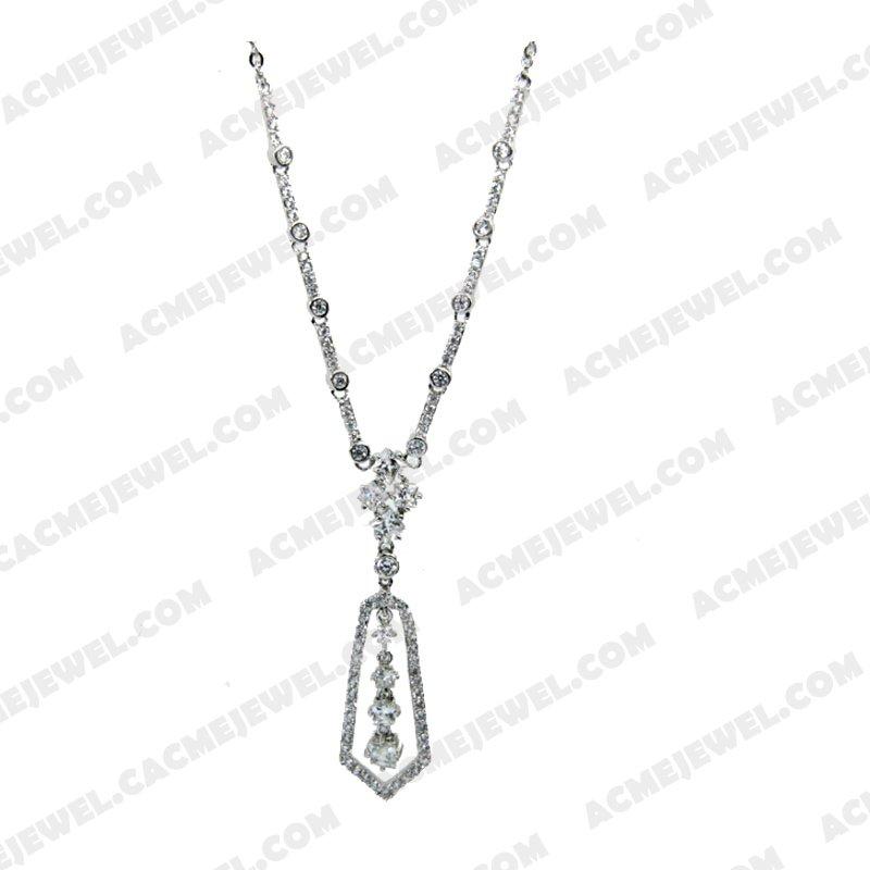 Necklace Silver / Brass  Rhodium plating Necklace Silver / Brass  Rhodium plating