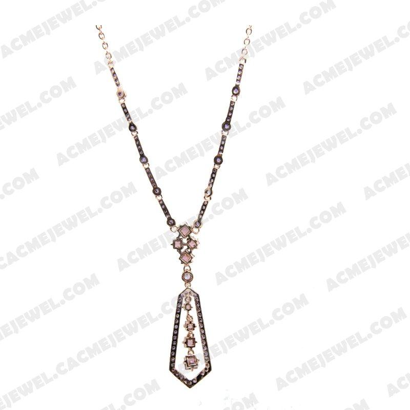 Necklace Silver / Brass  2-tone(rose gold / black rhodium plating) Necklace Silver / Brass  2-tone(rose gold / black rhodium plating)