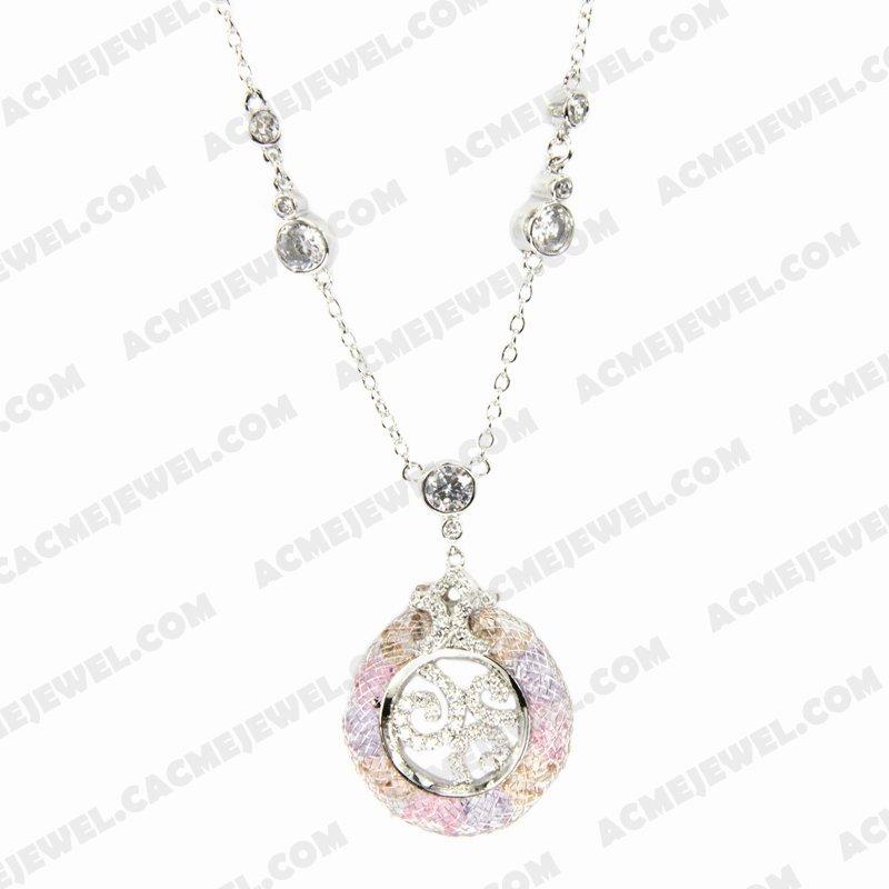 Necklace 925 Sterling Silver  Rhodium 