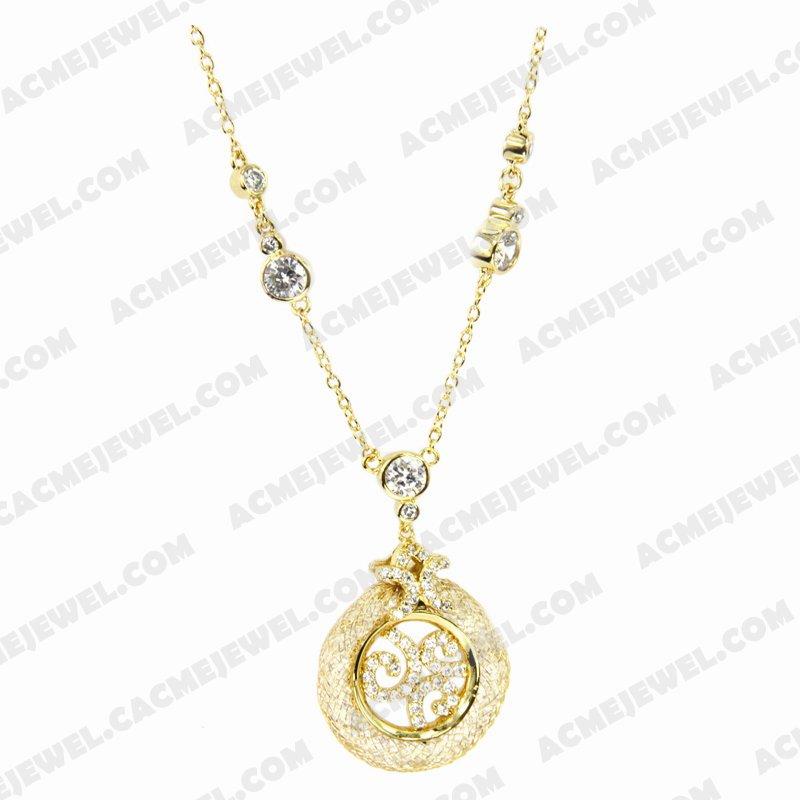 Necklace 925 Sterling Silver  Gold 