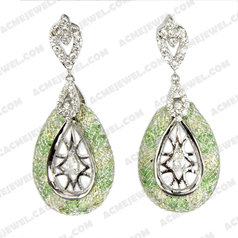 Earrings 925 Sterling Silver  Rhodium 