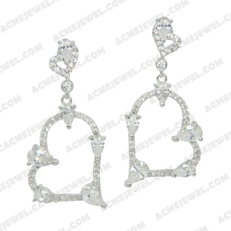 Earrings 925 Sterling Silver  Rhodium 