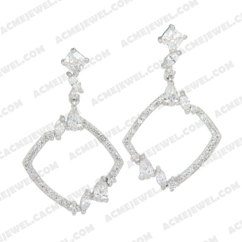 Earrings 925 Sterling Silver  Rhodium  Earrings 925 Sterling Silver  Rhodium