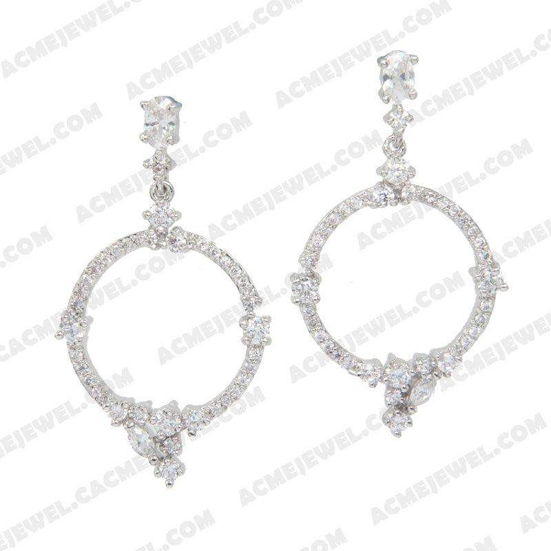 Earrings 925 Sterling Silver  Rhodium  Earrings 925 Sterling Silver  Rhodium
