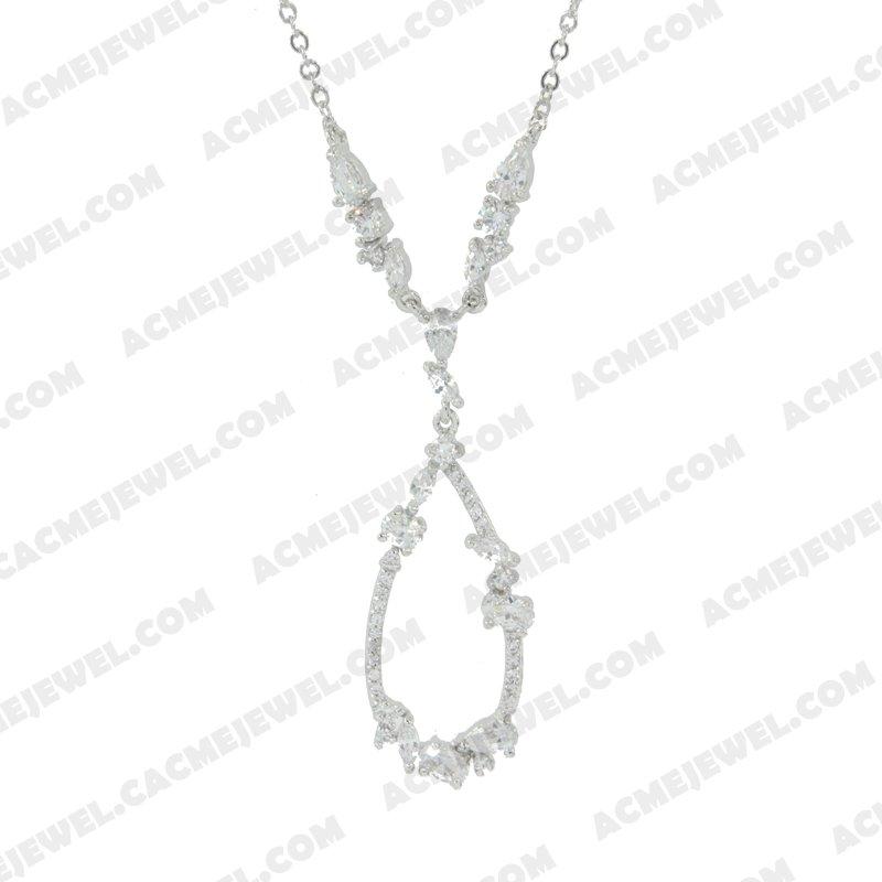 Necklace 925 Sterling Silver  Rhodium  Necklace 925 Sterling Silver  Rhodium