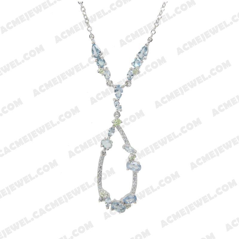 Necklace 925 Sterling Silver  Rhodium  Necklace 925 Sterling Silver  Rhodium