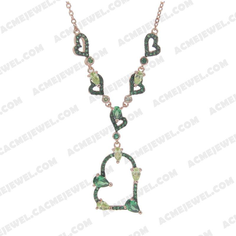 Necklace 925 Sterling Silver 2-tone Rose gold and black rhodium Necklace 925 Sterling Silver 2-tone Rose gold and black rhodium