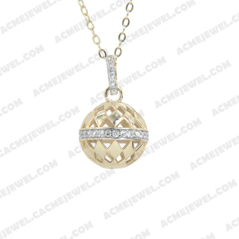 Pendants 925 Sterling Silver 2-tone Rhodium and gold Pendants 925 Sterling Silver 2-tone Rhodium and gold