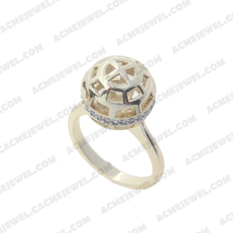 Rings 925 Sterling Silver 2-tone Rhodium and gold Rings 925 Sterling Silver 2-tone Rhodium and gold