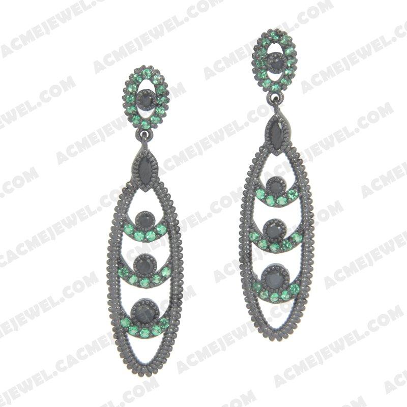 Earrings 925 Sterling Silver  Black rhodium  Earrings 925 Sterling Silver  Black rhodium