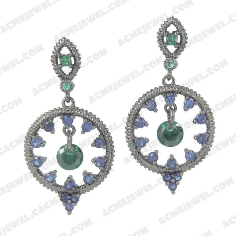 Earrings 925 Sterling Silver  Black rhodium 