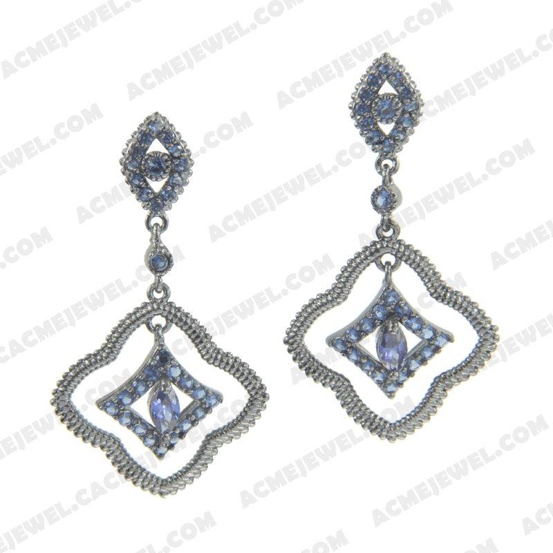 Earrings 925 Sterling Silver  Black rhodium 