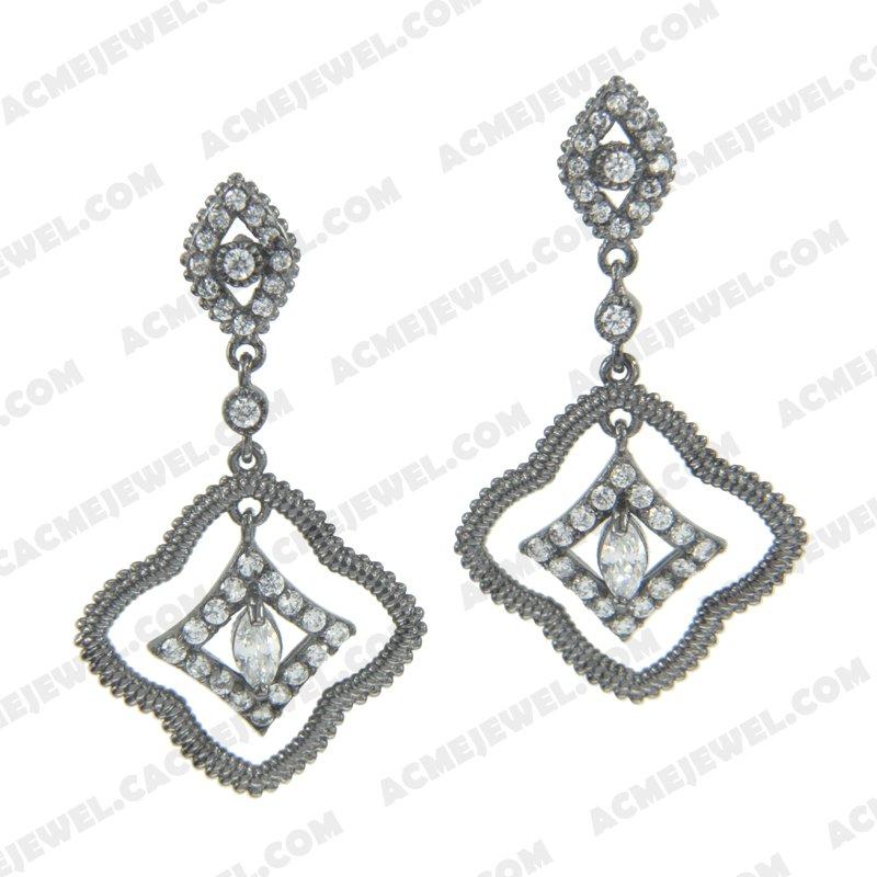 Earrings 925 Sterling Silver  Rhodium