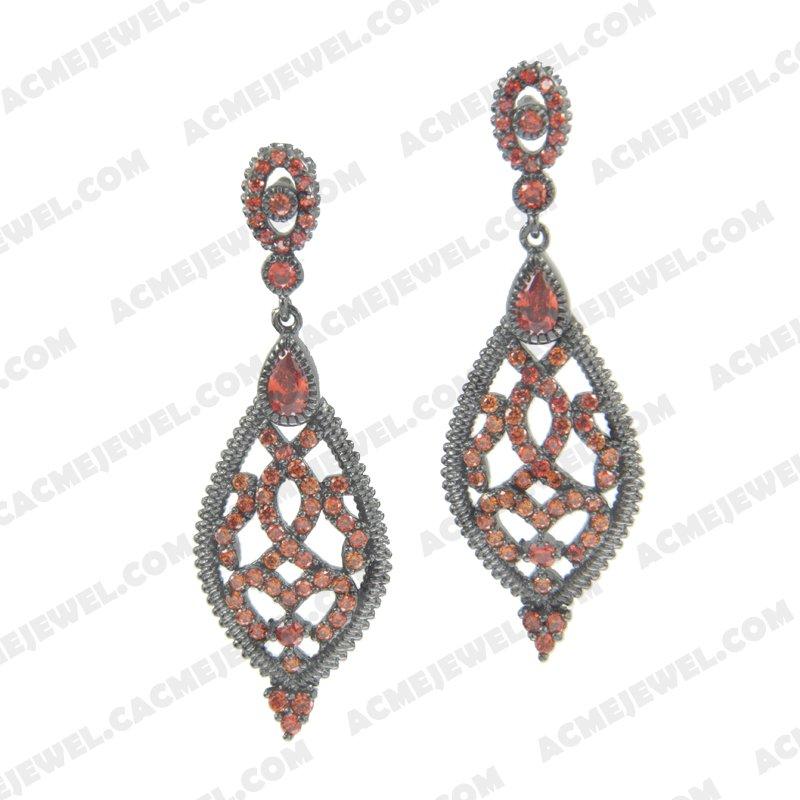Earrings 925 Sterling Silver  Black rhodium 