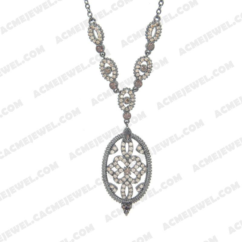 Necklace 925 Sterling Silver  Black rhodium plating