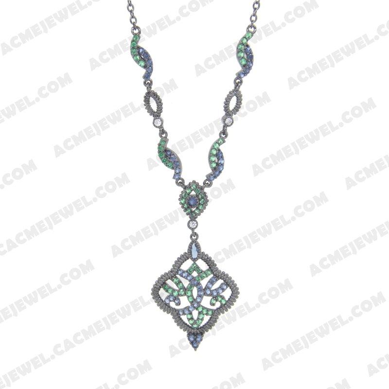 Necklace 925 Sterling Silver  Black rhodium  Necklace 925 Sterling Silver  Black rhodium