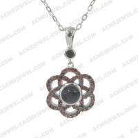   Pendants 925 sterling silver  2-tone Rhodium and black rhodium