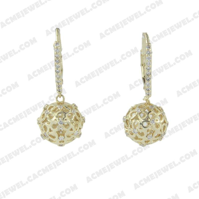 Earrings 925 sterling silver   Gold 