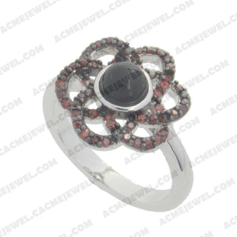 Rings 925 sterling silver  2-tone Rose gold and black rhodium