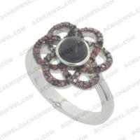   Rings 925 sterling silver  2-tone Rose gold and black rhodium
