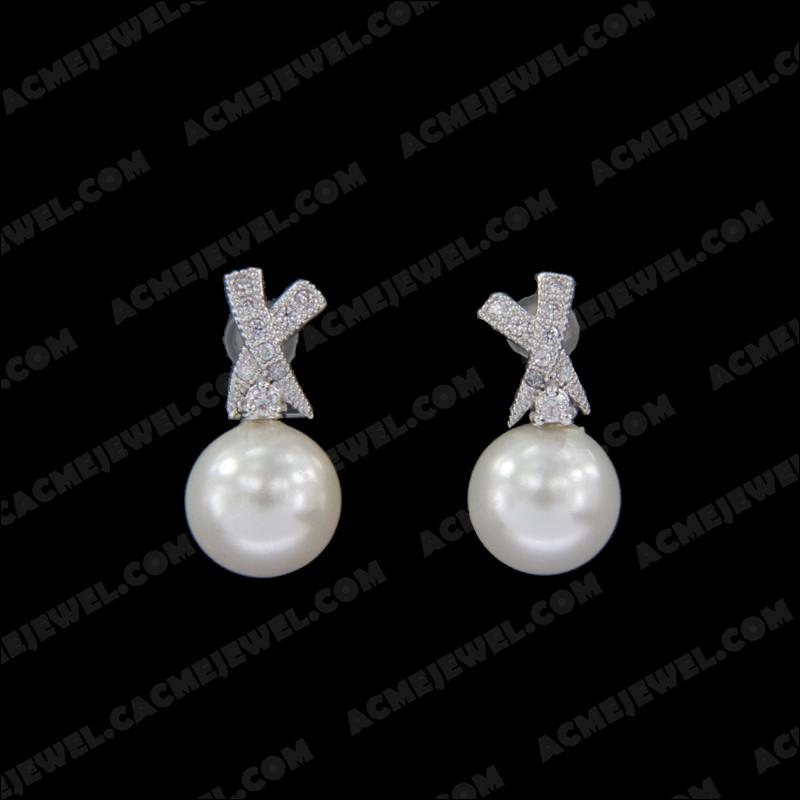 Earrings 925 sterling silver   Rhodium 