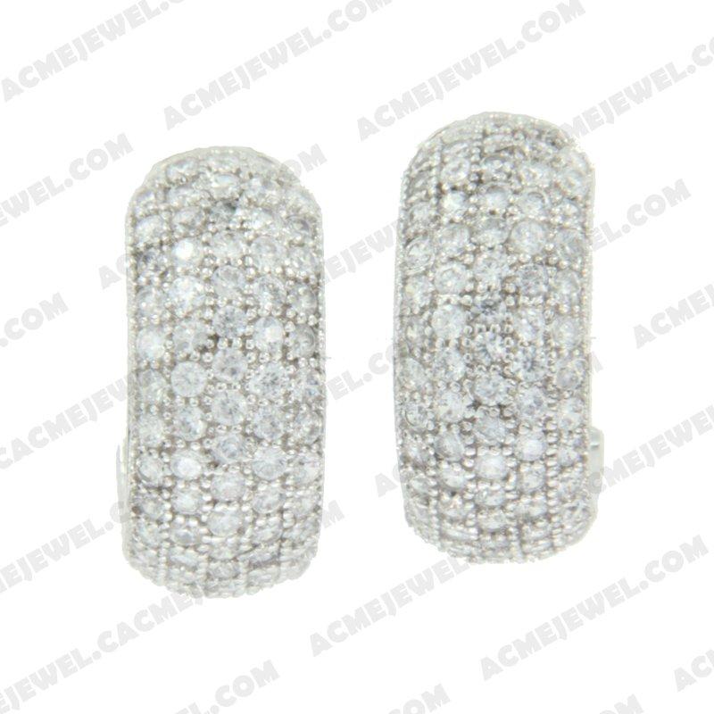 Earrings 925 sterling silver   Rhodium 