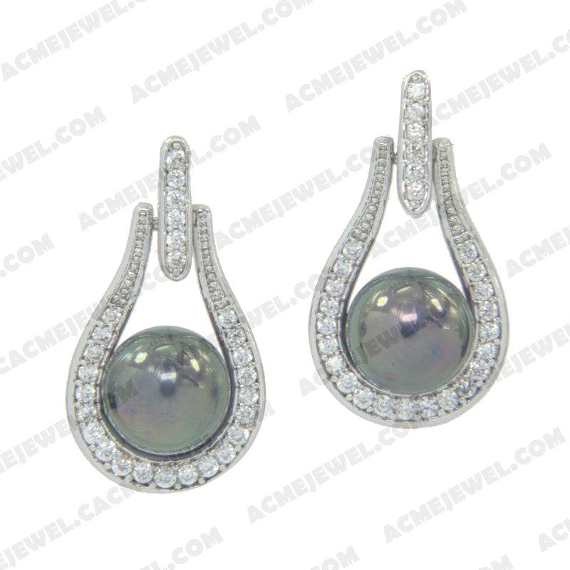 Earrings 925 sterling silver   rhodium 