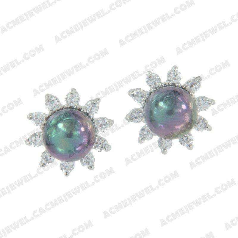Earrings 925 sterling silver   Rhodium 