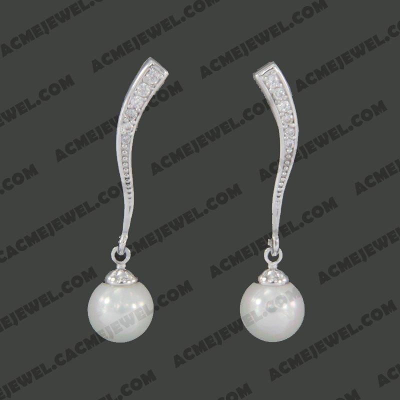 Earrings 925 sterling silver   Rhodium 