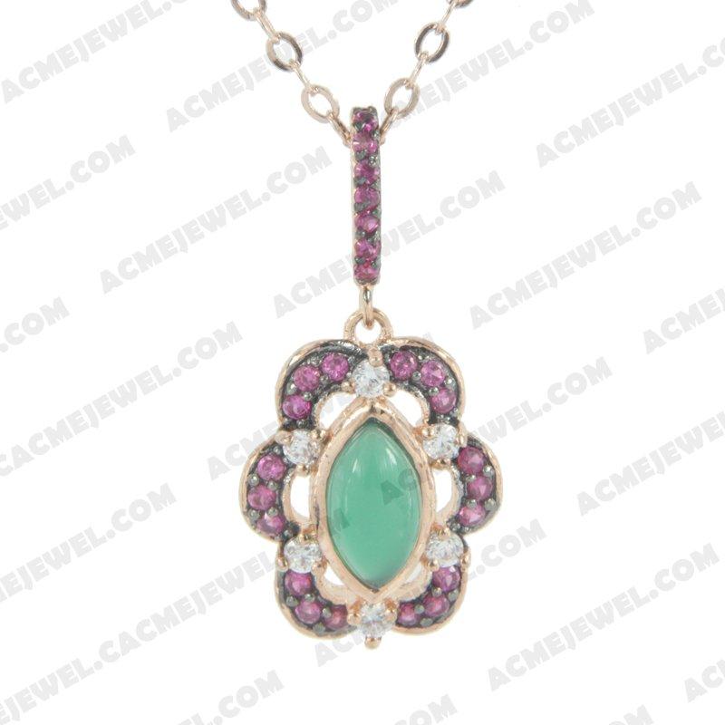 Pendants 925 sterling silver  2-tone Rose gold and black rhodium Pendants 925 sterling silver  2-tone Rose gold and black rhodium