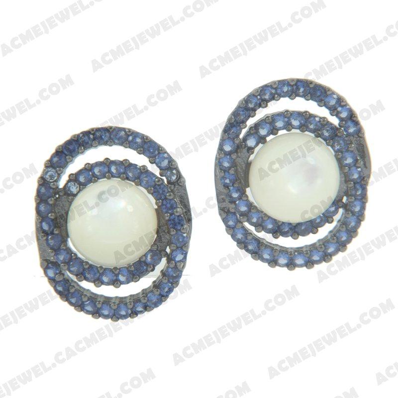 Earrings 925 sterling silver   Black rhodium  Earrings 925 sterling silver   Black rhodium