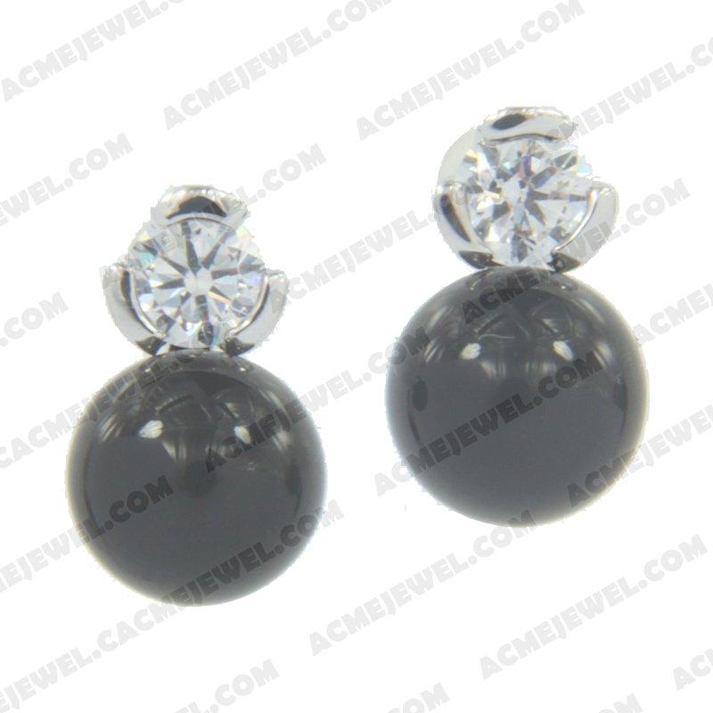 Earrings 925 sterling silver   Rhodium 