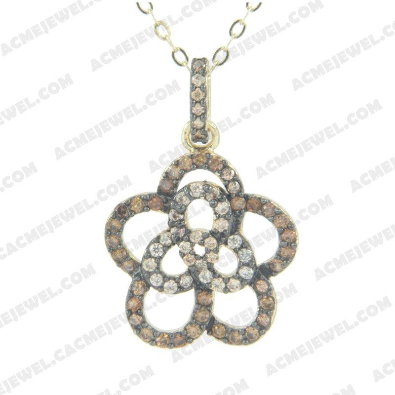 Pendants 925 sterling silver  2-tone Gold and black rhodium Pendants 925 sterling silver  2-tone Gold and black rhodium