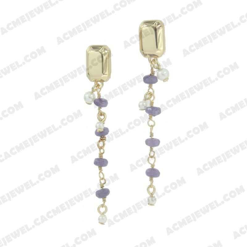 Earrings 925 Sterling Silver  Gold 