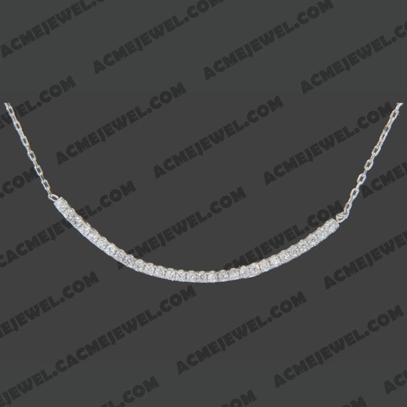 Necklace 925 Sterling Silver   Rhodium 