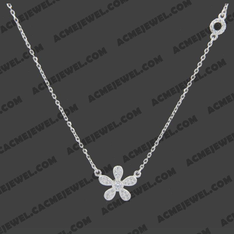 Necklace 925 Sterling Silver  Rhodium  Necklace 925 Sterling Silver  Rhodium