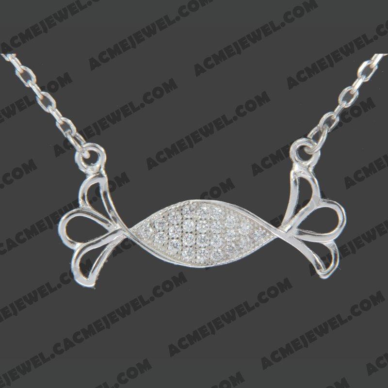 Necklace 925 Sterling Silver  Rhodium  Necklace 925 Sterling Silver  Rhodium