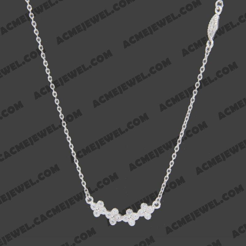Necklace 925 Sterling Silver  Rhodium  Necklace 925 Sterling Silver  Rhodium