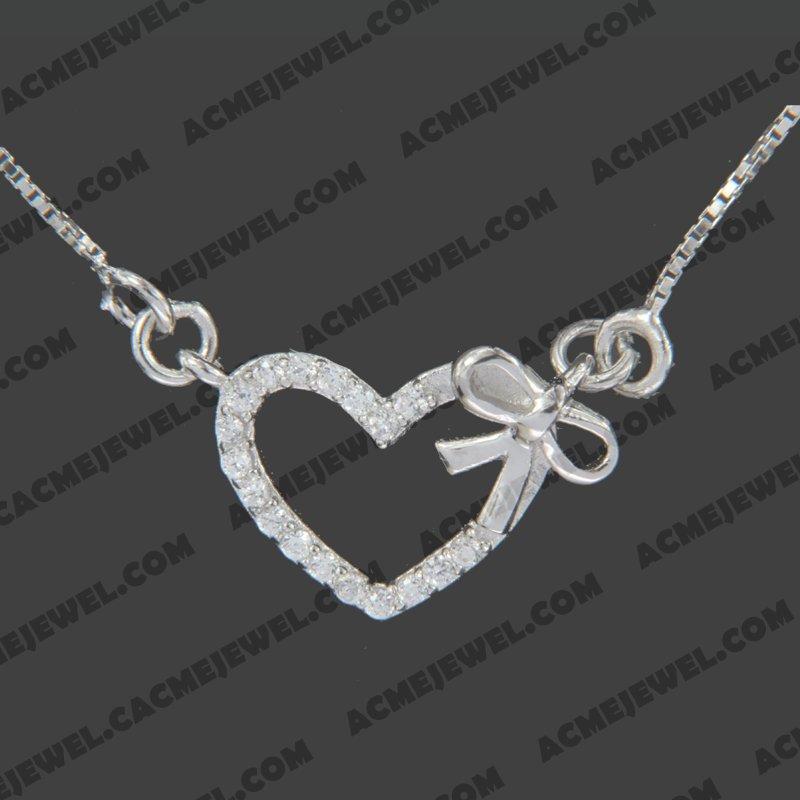 Necklace 925 Sterling Silver  Rhodium 