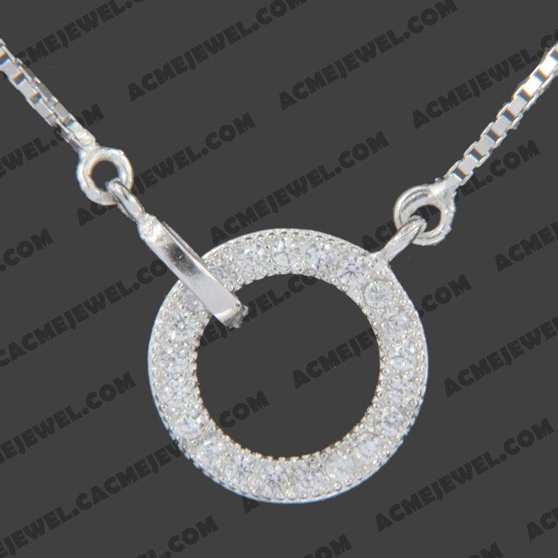 Necklace 925 Sterling Silver  Rhodium 