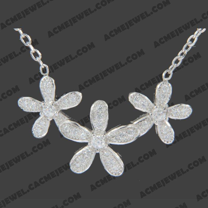 Necklace 925 Sterling Silver  Rhodium 