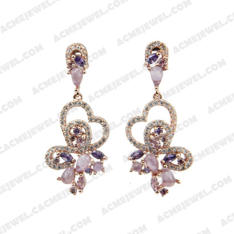 Earrings 925 Sterling Silver  Rose gold