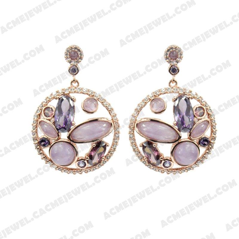 Earrings 925 Sterling Silver  Rose gold