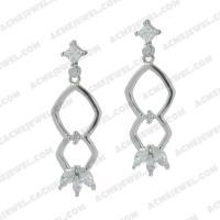   Earrings 925 sterling silver   Rhodium 