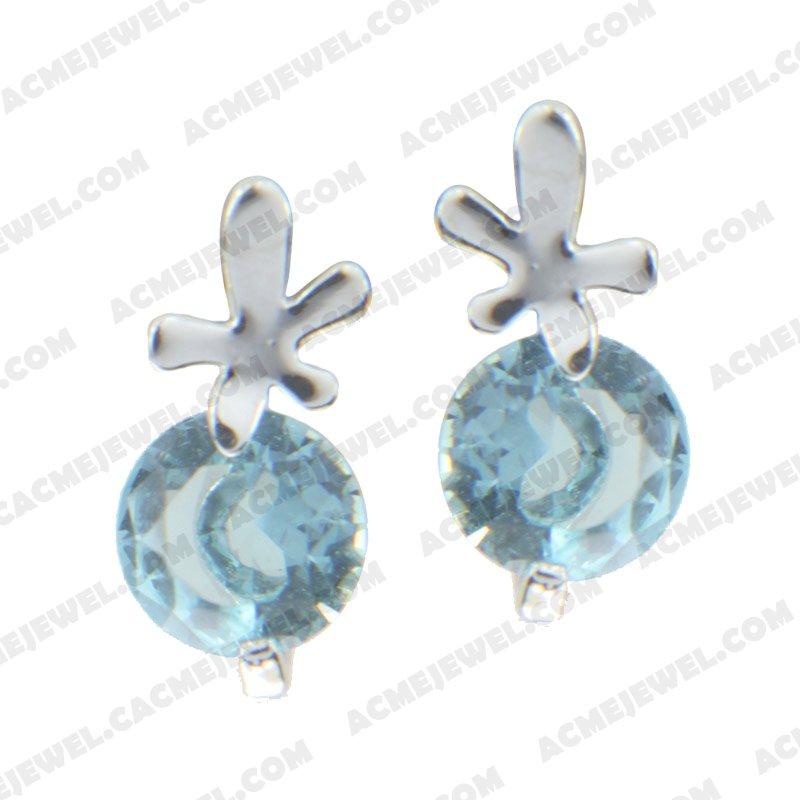 Earrings 925 sterling silver   Rhodium 